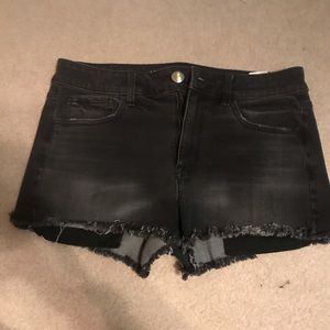 Black High Waisted Jean shorts